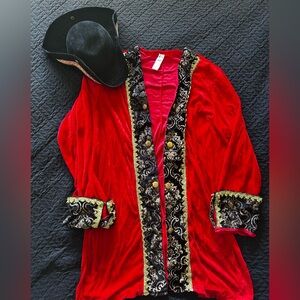 Pirate/Captain Hook Jacket & Hat 
Size XXL